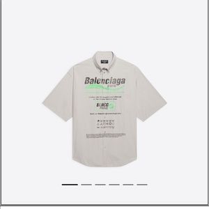 Balenciaga DRY CLEANING LARGE FIT SHIRT IN GREY